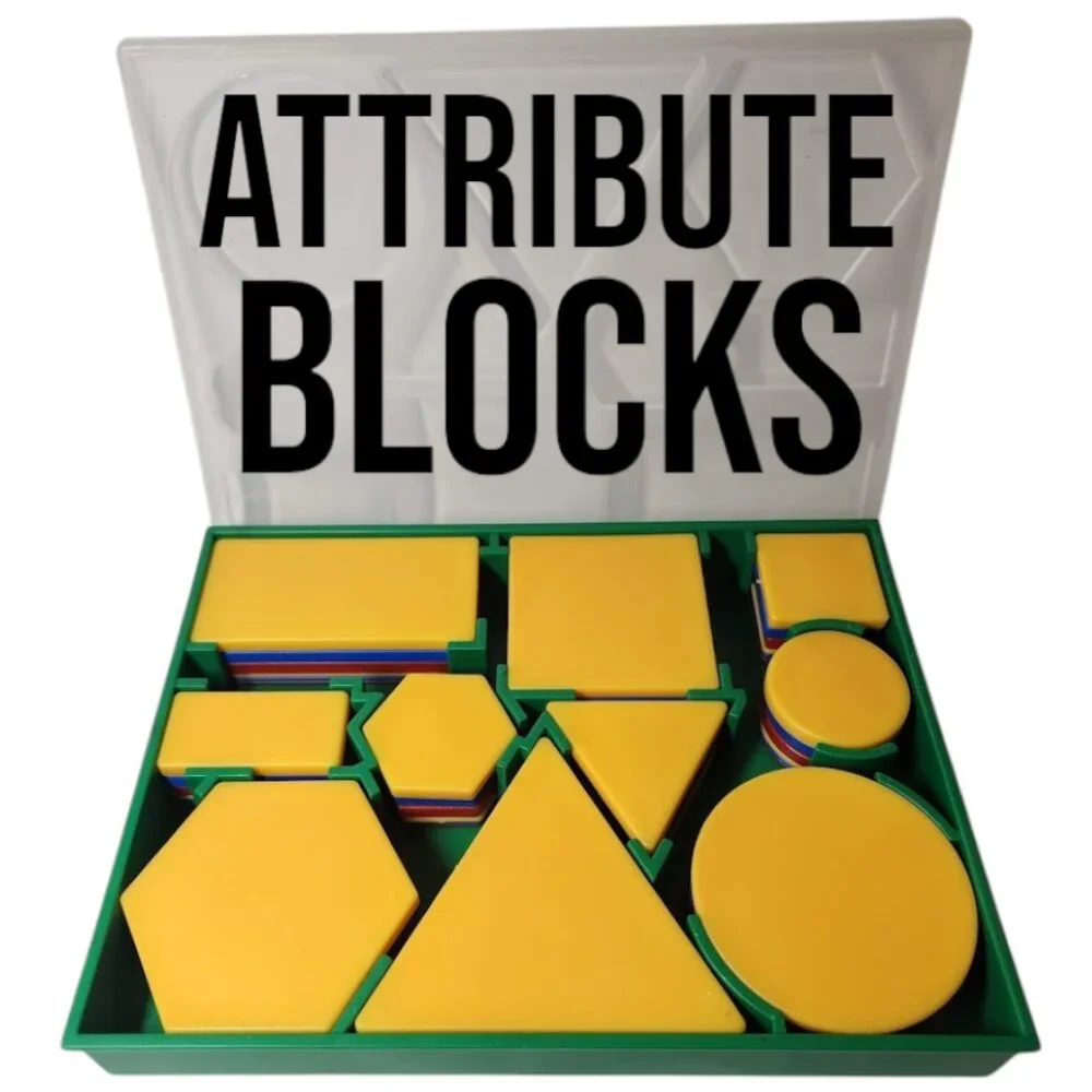 Edx Education Deluxe Attribute Blocks Manipulative Assorted Colors Set of 60 (CT
